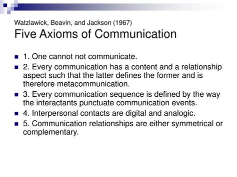 watzlawick axioms of communication|We talk even when we’ re not saying anything”– The Five Axioms .